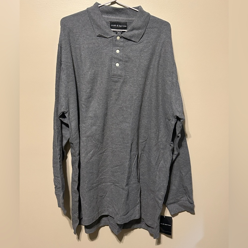 croft & barrow Men's Charcoal Polo Shirt